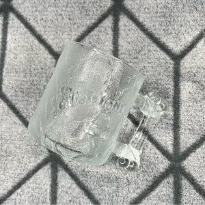 Vintage Mcdonalds Flintstones Pre Dawn Etched 3D Glass Mug 1993 B1